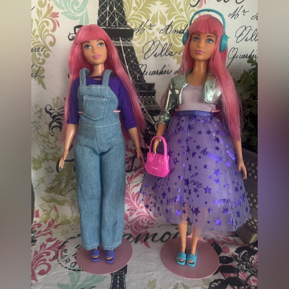 Barbie Dreamtopia Princess Adventure Daisy Curvy Barbie Dolls Pink and Purple
